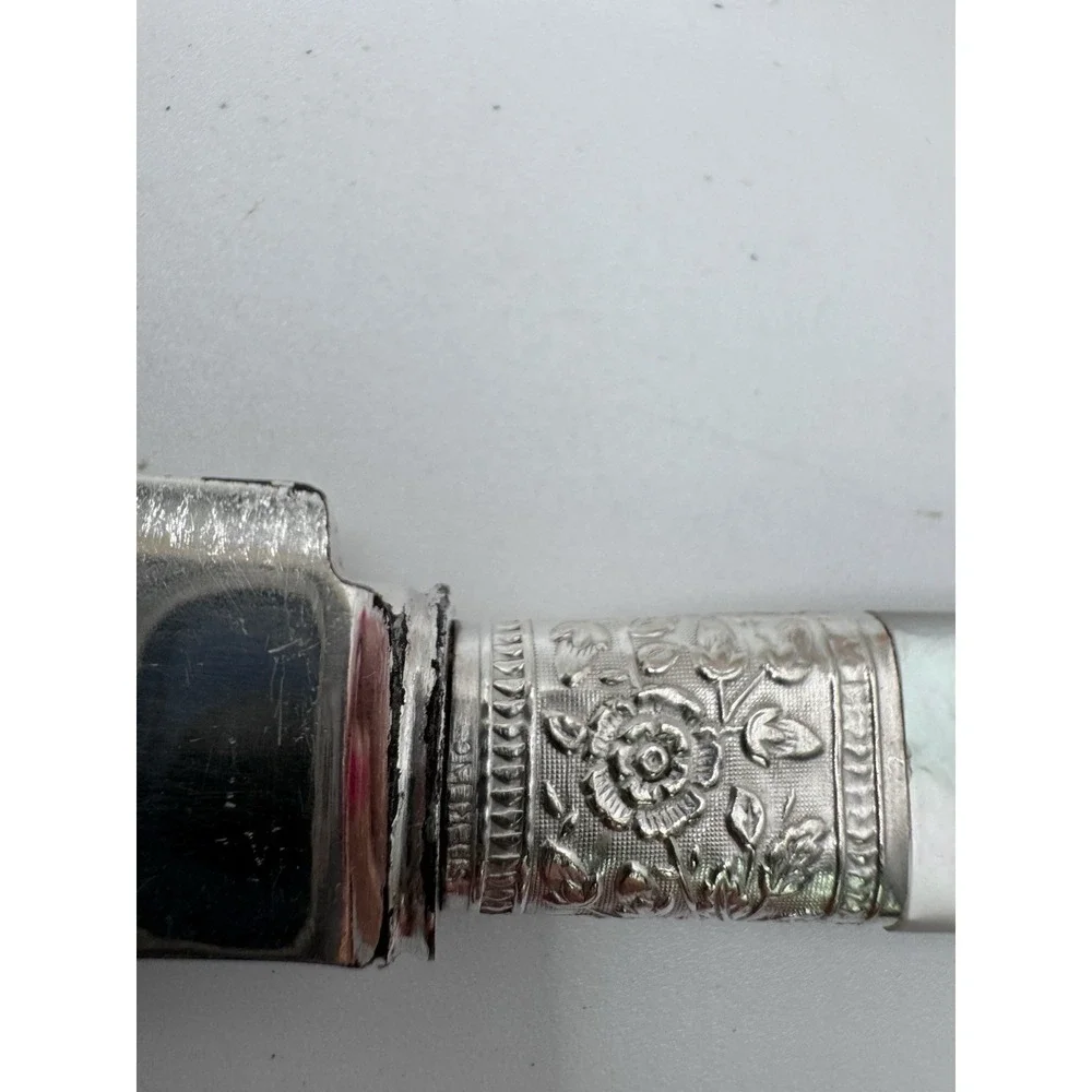 MOTHER OF PEARL STERLING SILVER Dinner Table KNIFE Vtg 9